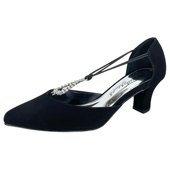 Easy Street Moonlight Black Lamy Womens Pumps Size 6WW - Picture 2 of 12